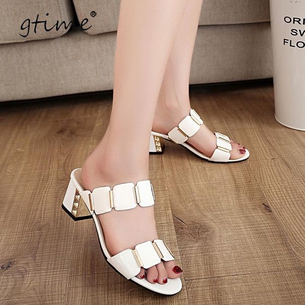 dropshipping gtime genuine leather woman sandals fashion thick heel lady slippers high-heeled female shoes zws143, Black
dropshipping gtime genuine leather woman sandals fashion thick heel lady slippers high-heeled female shoes zws143, Black