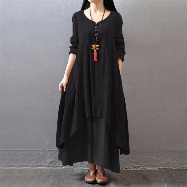 easehut v neck women dresses long sleeve maxi to the floor 2 layer asymmetric casual womens summer robe plus size, Black;gray
easehut v neck women dresses long sleeve maxi to the floor 2 layer asymmetric casual womens summer robe plus size, Black;gray