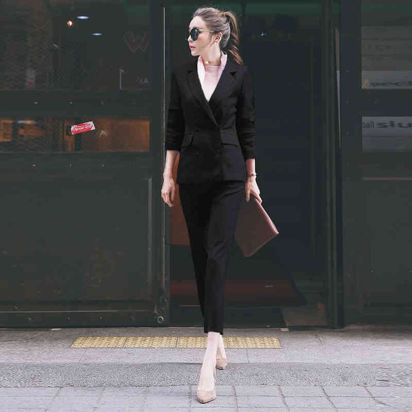 women's two piece pants zawfl - professional long sleeved women's wear, small jacket, pants, casual suit, two-piece set, spring an, White
women's two piece pants zawfl - professional long sleeved women's wear, small jacket, pants, casual suit, two-piece set, spring an, White