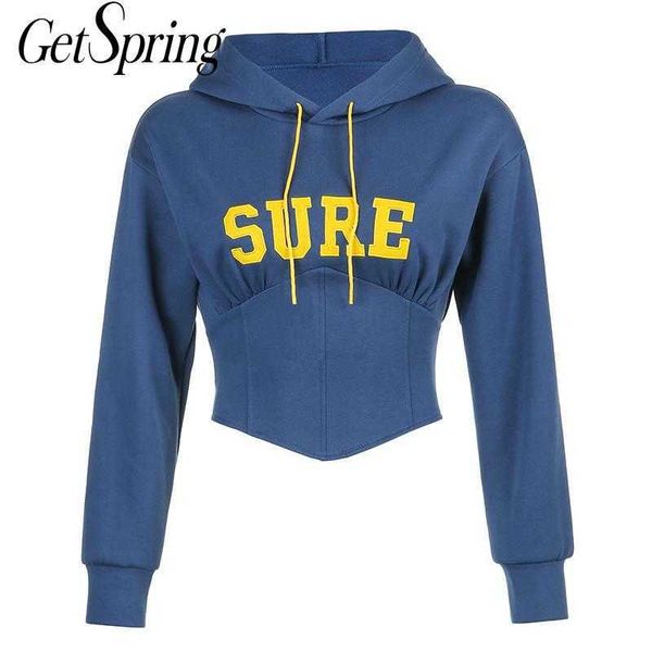 getspring women hoodies hooded short letter sweatshirt black blue white casual pullovers fashion 210601
getspring women hoodies hooded short letter sweatshirt black blue white casual pullovers fashion 210601