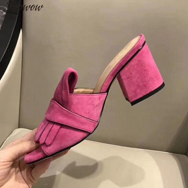 prowow new spring summer slippers mules fringe metal deco high heel sandals shoes women zapatillas de mujer, Black
prowow new spring summer slippers mules fringe metal deco high heel sandals shoes women zapatillas de mujer, Black