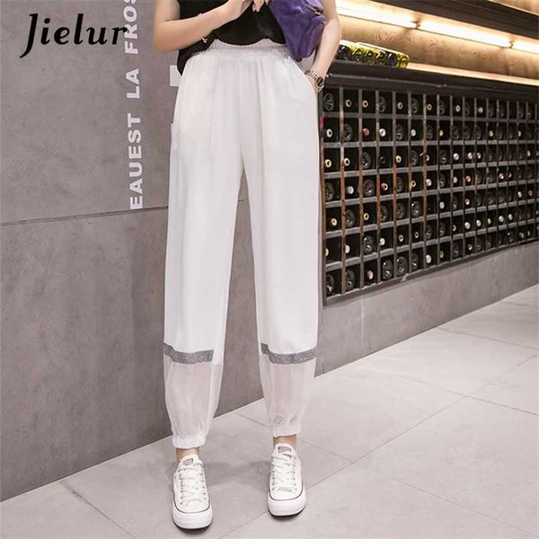 jielur chiffon harem pants female summer chic fluorescent stripe splicing women's black white ice silk thin bloomers s-xxl 211007
jielur chiffon harem pants female summer chic fluorescent stripe splicing women's black white ice silk thin bloomers s-xxl 211007