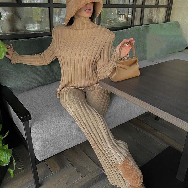 women's two piece pants chronstyle 2021 winter warm turtleneck sweater 2 sets long sleeve fashion outfits women ribbed knitted trousers, White
women's two piece pants chronstyle 2021 winter warm turtleneck sweater 2 sets long sleeve fashion outfits women ribbed knitted trousers, White