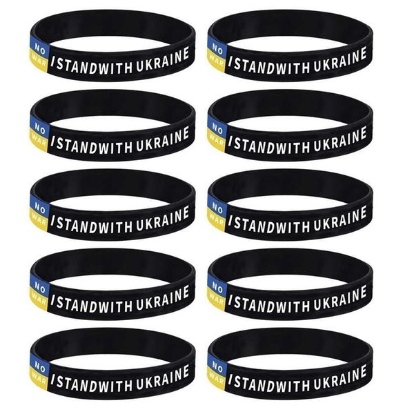 black color i stand with ukraine rubber bangle wristbands sports bracelets 2022 popular ukrainian blue yellow flag silicone elastic bangles, Red;brown
black color i stand with ukraine rubber bangle wristbands sports bracelets 2022 popular ukrainian blue yellow flag silicone elastic bangles, Red;brown