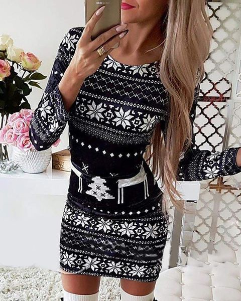 casual dresses 2021 women elegant mini dress female o-neck stylish christmas tree snowflake print long sleeve bodycon, Black;gray
casual dresses 2021 women elegant mini dress female o-neck stylish christmas tree snowflake print long sleeve bodycon, Black;gray
