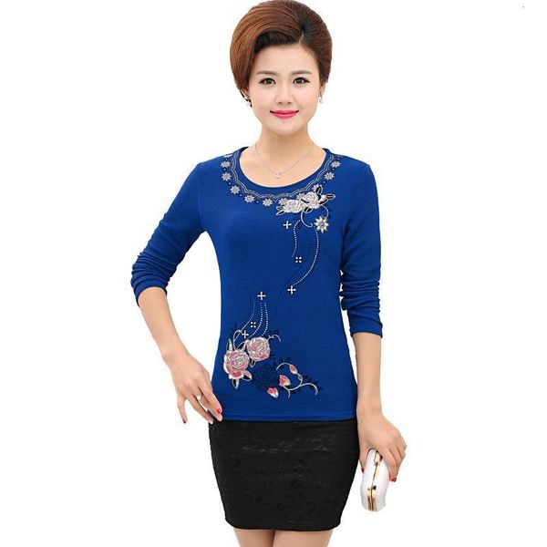 spring xl-4xl middle age women tee plus size mother long sleeve t-shirts casual floral print clothes slim pullover, White
spring xl-4xl middle age women tee plus size mother long sleeve t-shirts casual floral print clothes slim pullover, White
