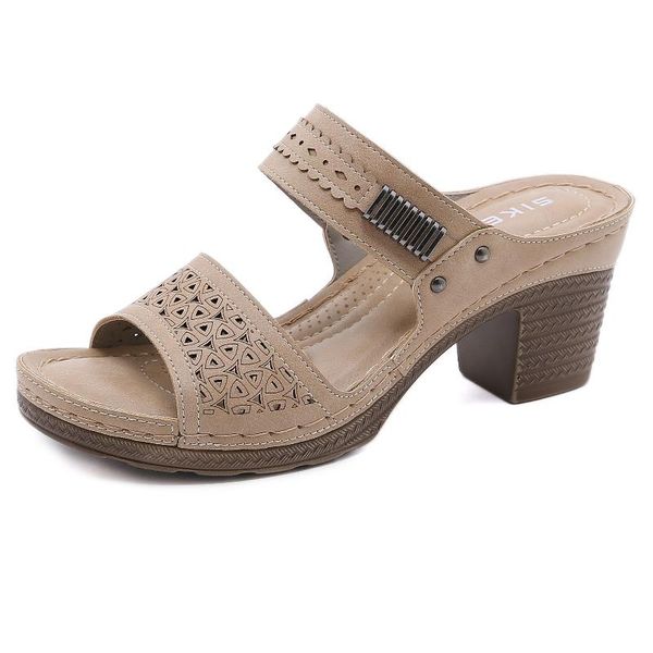 slippers cowcom summer solid color comfortable soft sole women's high-heeled sandals open toe casual beach ysk, Black
slippers cowcom summer solid color comfortable soft sole women's high-heeled sandals open toe casual beach ysk, Black