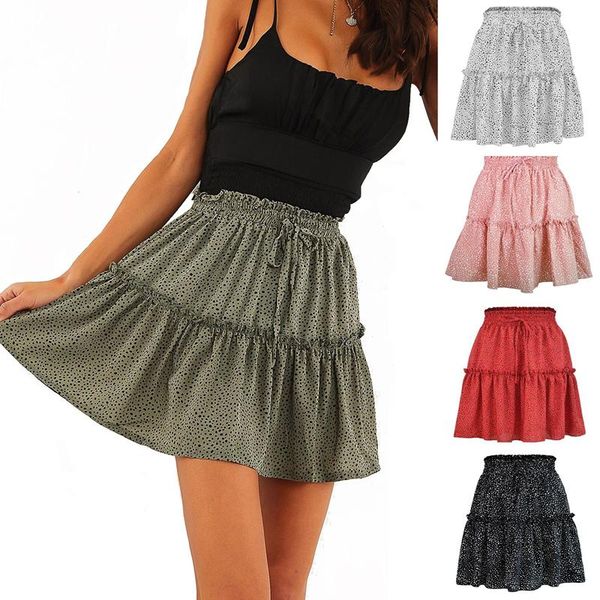 skirts high waisted chiffon large swing skirt spring summer wave point print pleating trend fashion ruffles short, Black
skirts high waisted chiffon large swing skirt spring summer wave point print pleating trend fashion ruffles short, Black