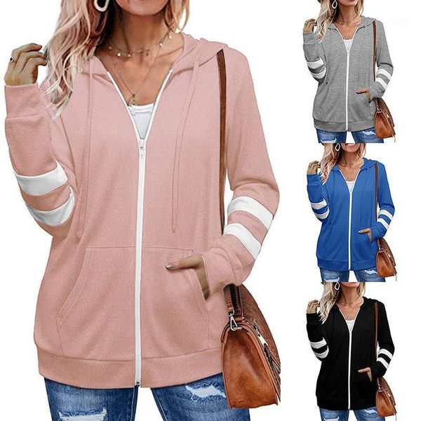 women's hoodies & sweatshirts 2021 autumn winter fashion for women zip up solid color hooded cotton striped coats casual jackets, Black
women's hoodies & sweatshirts 2021 autumn winter fashion for women zip up solid color hooded cotton striped coats casual jackets, Black