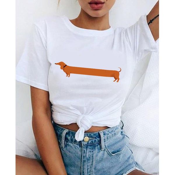 women's t-shirt white t shirt women summer sausage dog short sleeve lady tshirt ladies graphic female tee
women's t-shirt white t shirt women summer sausage dog short sleeve lady tshirt ladies graphic female tee
