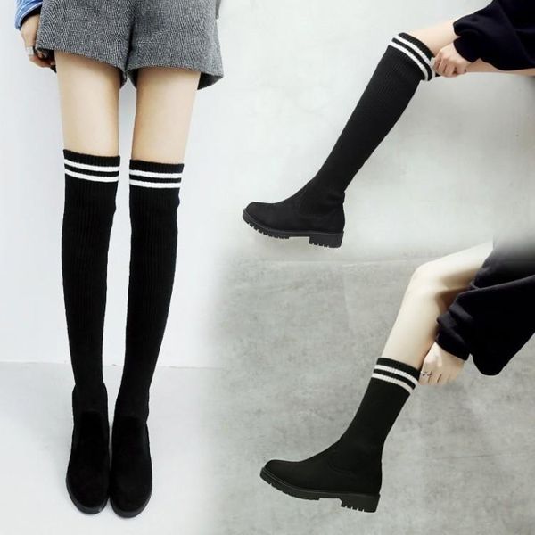 boots knitted stockings women's over knee 2021 spring and autumn thin leg high flat heel versatile elastic large, Black
boots knitted stockings women's over knee 2021 spring and autumn thin leg high flat heel versatile elastic large, Black