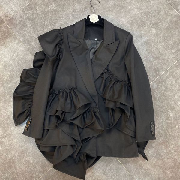 2021 spring new arrival black solid color sleeve long lapel collar plied blazer suit design umz8, White;black
2021 spring new arrival black solid color sleeve long lapel collar plied blazer suit design umz8, White;black