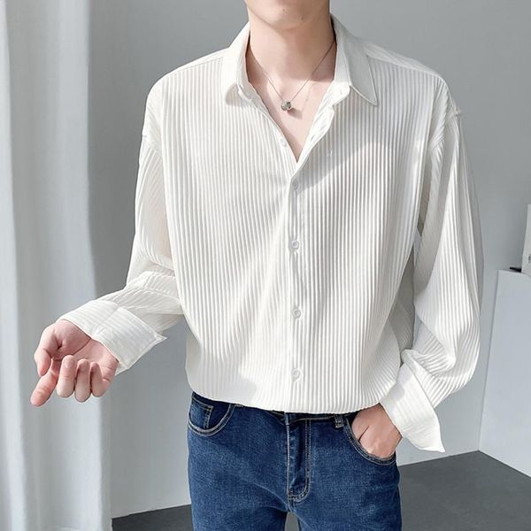 men's casual shirts luxury royal mens striped dress fashion street long sleeved solid color blouse men retro british style chemise hom, White;black
men's casual shirts luxury royal mens striped dress fashion street long sleeved solid color blouse men retro british style chemise hom, White;black