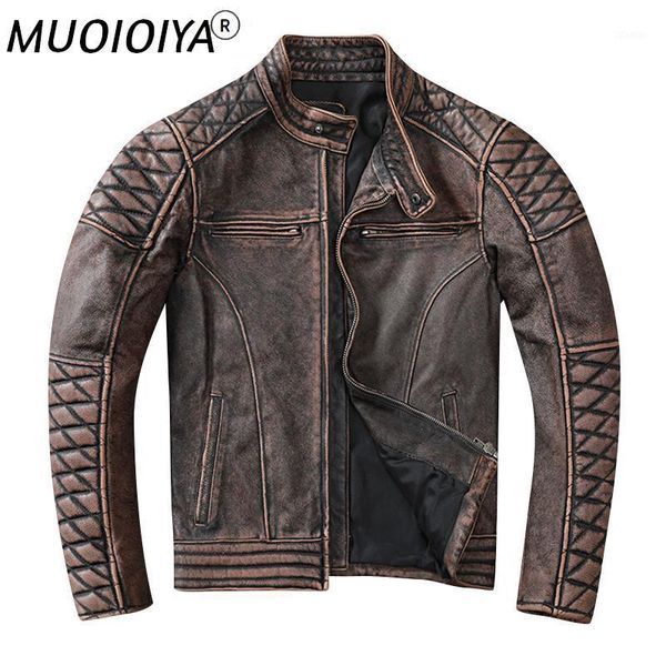 men's leather & faux heavy genuine men's first layer cowhide retro pure jacket coat trend motorcycle wear cycling jersey, Black
men's leather & faux heavy genuine men's first layer cowhide retro pure jacket coat trend motorcycle wear cycling jersey, Black