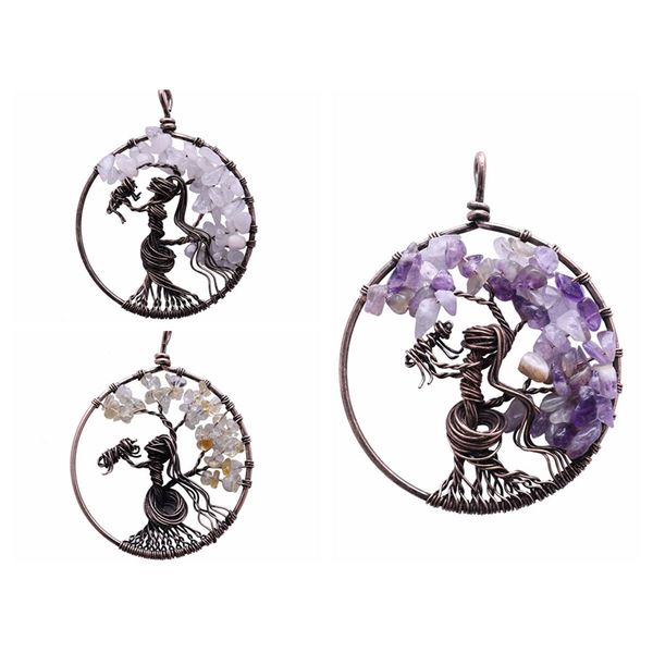 tree of life pendant for necklace amulet crystal quartz 7 chakra meditation gemstones charms peace family gifts, Silver
tree of life pendant for necklace amulet crystal quartz 7 chakra meditation gemstones charms peace family gifts, Silver