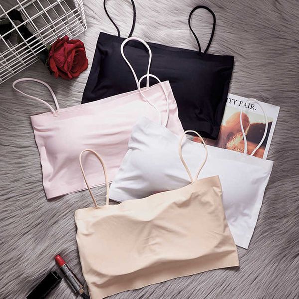 light proof no steel ring double shoulder thin belt one word wrapped chest simple ice silk underwear women suspender vest 3121, White
light proof no steel ring double shoulder thin belt one word wrapped chest simple ice silk underwear women suspender vest 3121, White