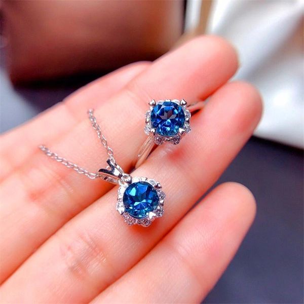 earrings & necklace fashion wedding jewellery sets elegant round blue crystal jewelry set adjustable open rings for women, Silver
earrings & necklace fashion wedding jewellery sets elegant round blue crystal jewelry set adjustable open rings for women, Silver