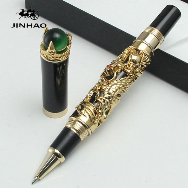 jinhao dragon king vintage rollerball pen, green/red jewelry metal embossing , noble silver/gold /gray gift pens, Blue;orange
jinhao dragon king vintage rollerball pen, green/red jewelry metal embossing , noble silver/gold /gray gift pens, Blue;orange