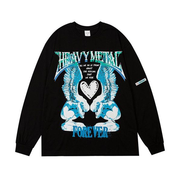 men's hoodies & sweatshirts leviortin hip hop love angel print punk rock gothic streetwear harajuku fashion long sleeve tshirt male, Black
men's hoodies & sweatshirts leviortin hip hop love angel print punk rock gothic streetwear harajuku fashion long sleeve tshirt male, Black