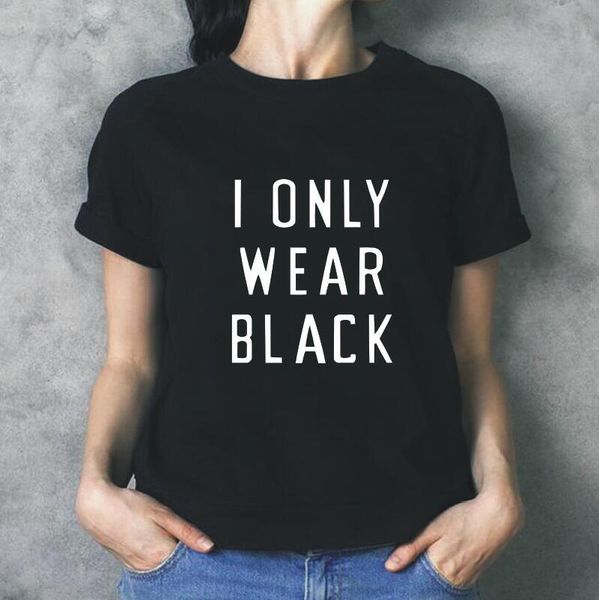 women's t-shirt i only wear black letter print tshirt women summer harajuku camping streetwear tees hipster slogan graphic, White
women's t-shirt i only wear black letter print tshirt women summer harajuku camping streetwear tees hipster slogan graphic, White