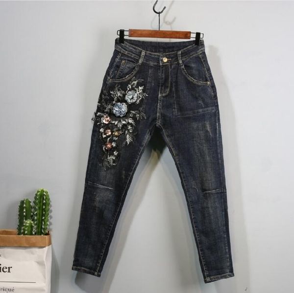 women's jeans 2021 fall winter cowboy pants girls fashion heavy industry appliques lace flower womens jean long trouser baisc, Blue
women's jeans 2021 fall winter cowboy pants girls fashion heavy industry appliques lace flower womens jean long trouser baisc, Blue