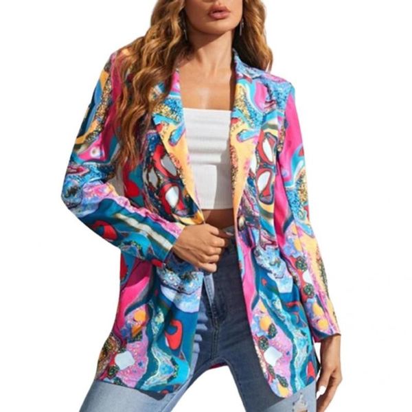 women's suits & blazers women water ripple printing turndown collar jacket autumn winter blazer for business, White;black
women's suits & blazers women water ripple printing turndown collar jacket autumn winter blazer for business, White;black