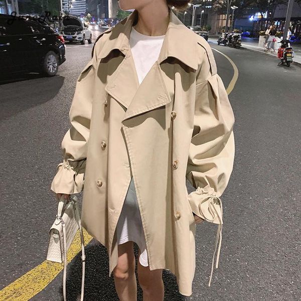 women's trench coats khaki short windbreaker overcoat loose coat woman a line female moda mujer cloak sashes vintage manteau, Tan;black 
women's trench coats khaki short windbreaker overcoat loose coat woman a line female moda mujer cloak sashes vintage manteau, Tan;black