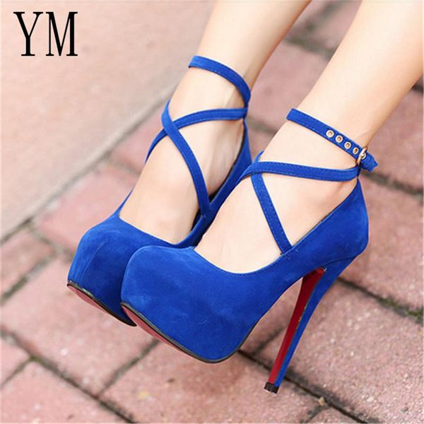 dress shoes woman pumps cross-tied ankle strap wedding party platform women high heels suede ladies big 42, Black
dress shoes woman pumps cross-tied ankle strap wedding party platform women high heels suede ladies big 42, Black