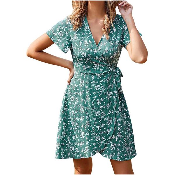 casual dresses women summer 2021 ladies printing v-neck fashion short sleeve bandage jurken zomer dames clothing, Black;gray
casual dresses women summer 2021 ladies printing v-neck fashion short sleeve bandage jurken zomer dames clothing, Black;gray