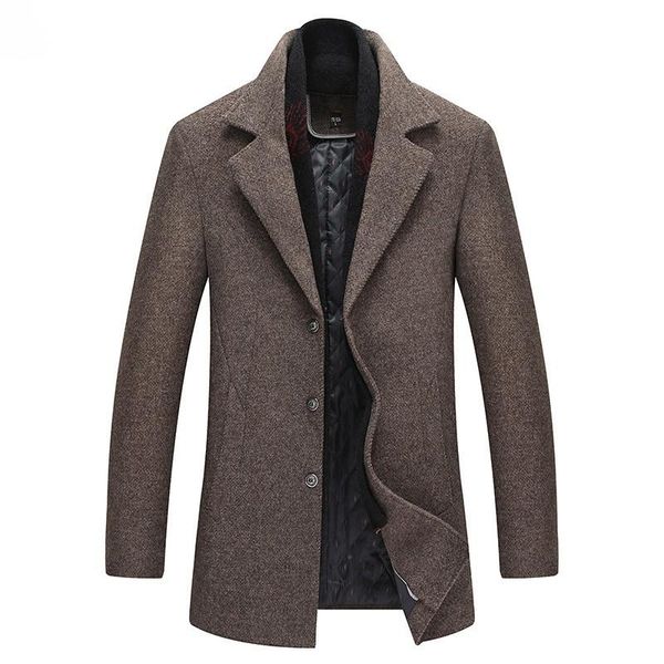 men's wool & blends 2021 arrival winter 50% thicked trench coat jackets fashion color warm windbreaker jacket, Black
men's wool & blends 2021 arrival winter 50% thicked trench coat jackets fashion color warm windbreaker jacket, Black