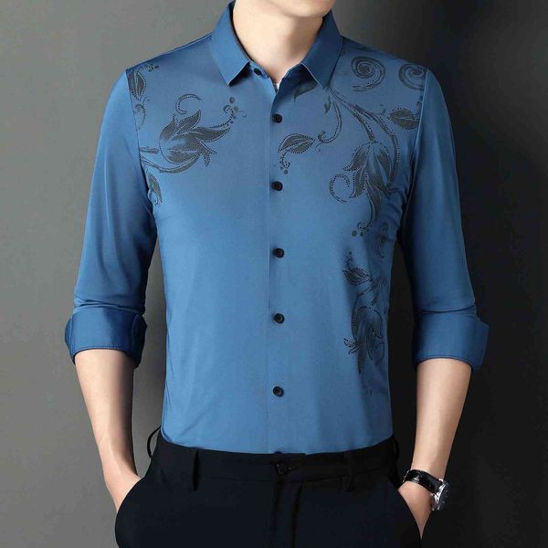 2021 spring and autumn men's long sleeve lapel casual printed fit shirt men's cardigan, Black
2021 spring and autumn men's long sleeve lapel casual printed fit shirt men's cardigan, Black