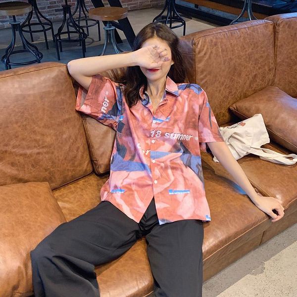 women's blouses & shirts women korean chic street wear retro blouse summer elegant ladies short sleeve shirt letter pink print loose, White
women's blouses & shirts women korean chic street wear retro blouse summer elegant ladies short sleeve shirt letter pink print loose, White
