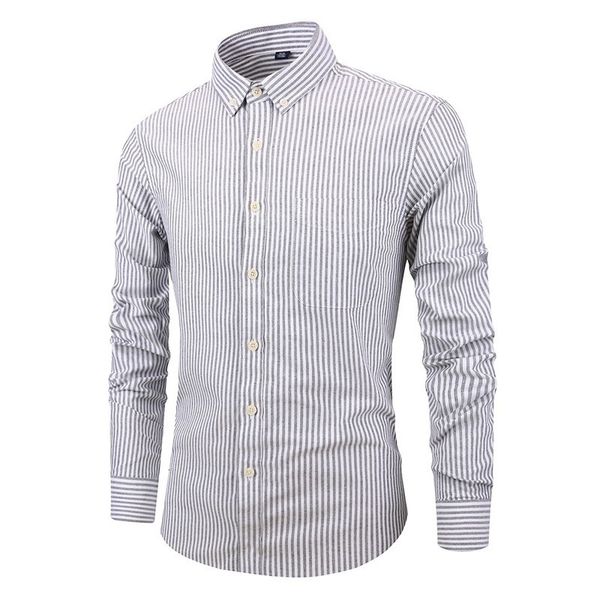 with long mouths slim fit button stripped shirt turn down hard painting business casual men shirts male top, White;black
with long mouths slim fit button stripped shirt turn down hard painting business casual men shirts male top, White;black