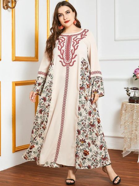 new large size women's long sleeve ethnic embroidery folds contrast stitching printing casual autumn loose mid length dress, Black;gray
new large size women's long sleeve ethnic embroidery folds contrast stitching printing casual autumn loose mid length dress, Black;gray