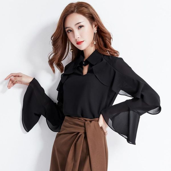 spring autumn ladies women red black ruffles flare long sleeve chiffon blouse shirt , woman female xxl blouses shirts women's &, White
spring autumn ladies women red black ruffles flare long sleeve chiffon blouse shirt , woman female xxl blouses shirts women's &, White