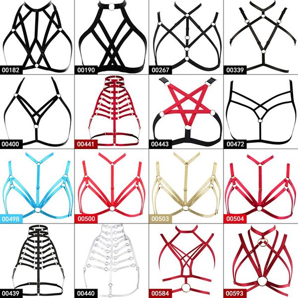 punk goth body harness bra for women soft strappy hollow out plus size dance club rave elastic adjust lingerie, Black;white
punk goth body harness bra for women soft strappy hollow out plus size dance club rave elastic adjust lingerie, Black;white