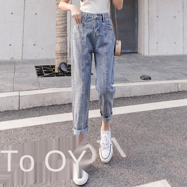 women's jeans autumn pants women 9-point pocket button wide leg high waist loose straight femme vintage solid denim, Blue
women's jeans autumn pants women 9-point pocket button wide leg high waist loose straight femme vintage solid denim, Blue