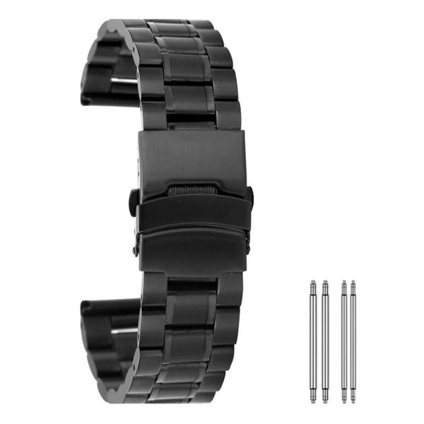watch bands polishing black folding clasp 18/20/22/24 mm stainless steel band with spring bars curved end, Black;brown
watch bands polishing black folding clasp 18/20/22/24 mm stainless steel band with spring bars curved end, Black;brown