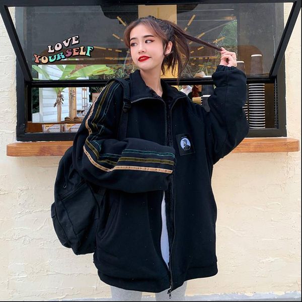 autumn japan oversize jacket women coat harajuku loose bomber streetwear casual basic coat spring black loose jacket females
autumn japan oversize jacket women coat harajuku loose bomber streetwear casual basic coat spring black loose jacket females