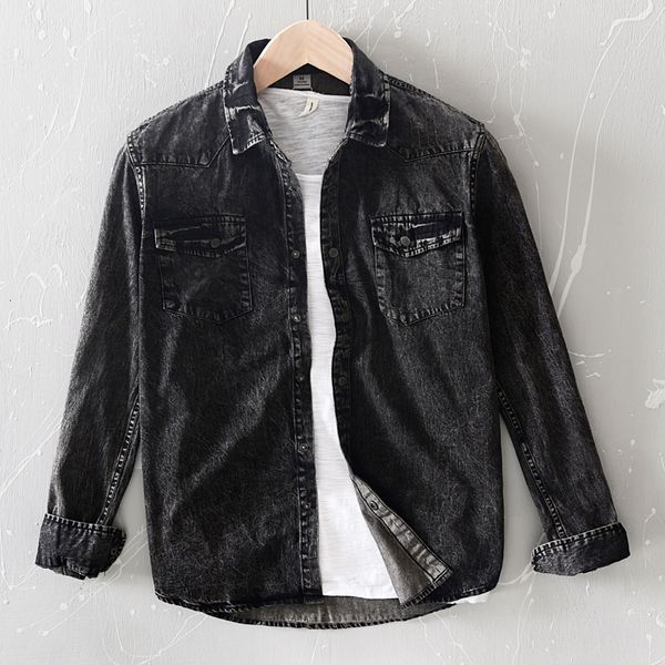 2021 new spring and autumn long-sleeved denim cotton brand casual fashion black shirts for men solid comfortable shirt mens kmwz, White
2021 new spring and autumn long-sleeved denim cotton brand casual fashion black shirts for men solid comfortable shirt mens kmwz, White