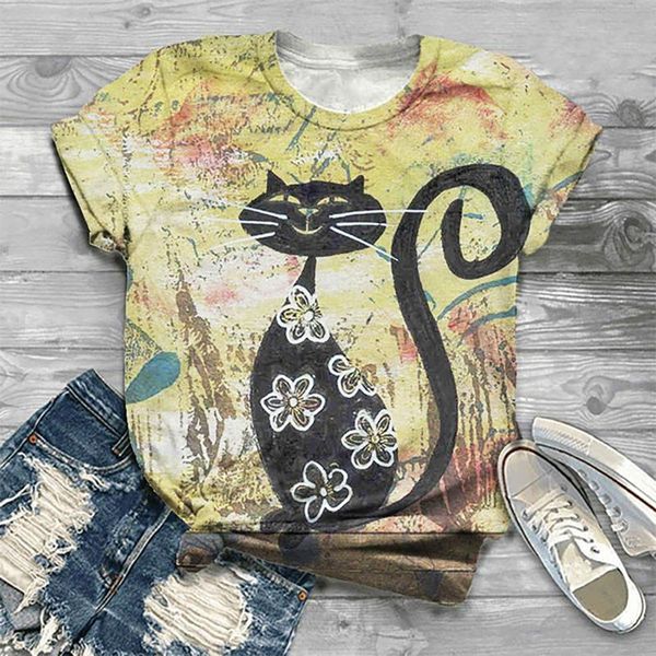 women's t-shirt summer animal print women casual 3d black cat pattern short sleeve tee-shirts lady female 2021 fashion tees, White
women's t-shirt summer animal print women casual 3d black cat pattern short sleeve tee-shirts lady female 2021 fashion tees, White