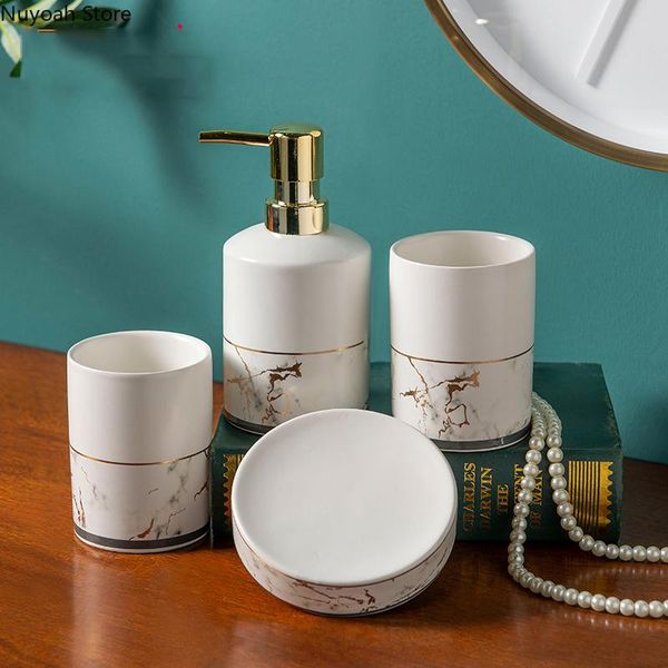 nordic light luxury simple marble pattern bathroom four-piece set mouthwash cup lotion bottle bathroom decoration accessories
nordic light luxury simple marble pattern bathroom four-piece set mouthwash cup lotion bottle bathroom decoration accessories