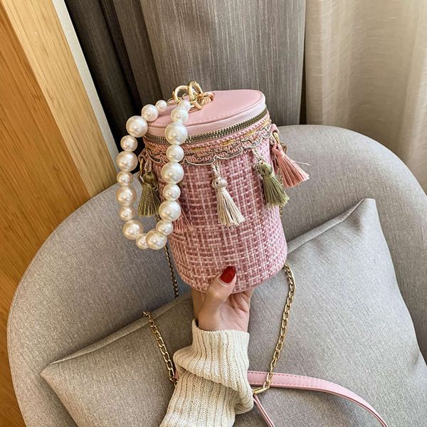 bag women's small fragrance bag 2021 national style pearl portable tassel lady's cross cylinder
bag women's small fragrance bag 2021 national style pearl portable tassel lady's cross cylinder
