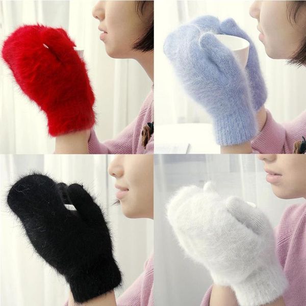 sports gloves 1 pair winter mittens wool women cute fur fingerless, Black
sports gloves 1 pair winter mittens wool women cute fur fingerless, Black