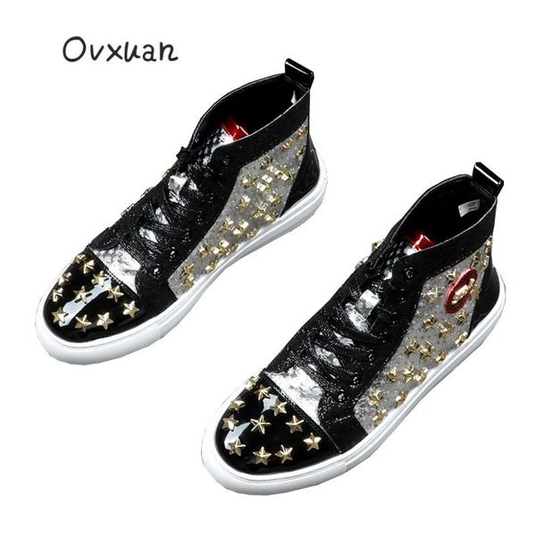 boots genuine ovxuan 2021 men fashion casual shoes ankle mens metal star patent leather male round sneakers, Black
boots genuine ovxuan 2021 men fashion casual shoes ankle mens metal star patent leather male round sneakers, Black