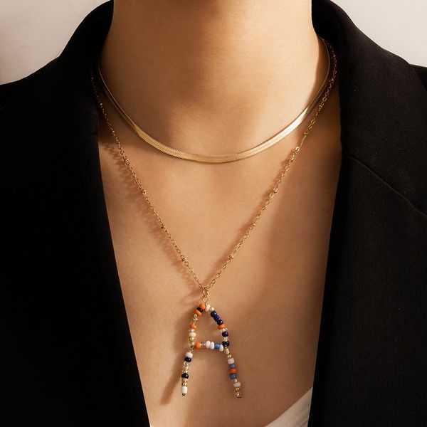 pendant necklaces trendy colorful beaded letter pandent necklace for women charms handwork weave adjustable party jewelry collar 1675, Silver
pendant necklaces trendy colorful beaded letter pandent necklace for women charms handwork weave adjustable party jewelry collar 1675, Silver