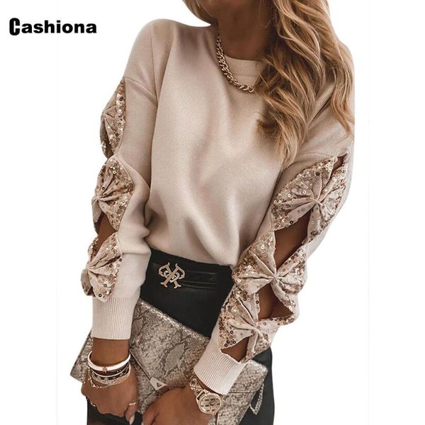 women's t-shirt women elegant casual leisure sequined 2021 spring autumn t shirt hollow out long sleeve tees femme, White
women's t-shirt women elegant casual leisure sequined 2021 spring autumn t shirt hollow out long sleeve tees femme, White