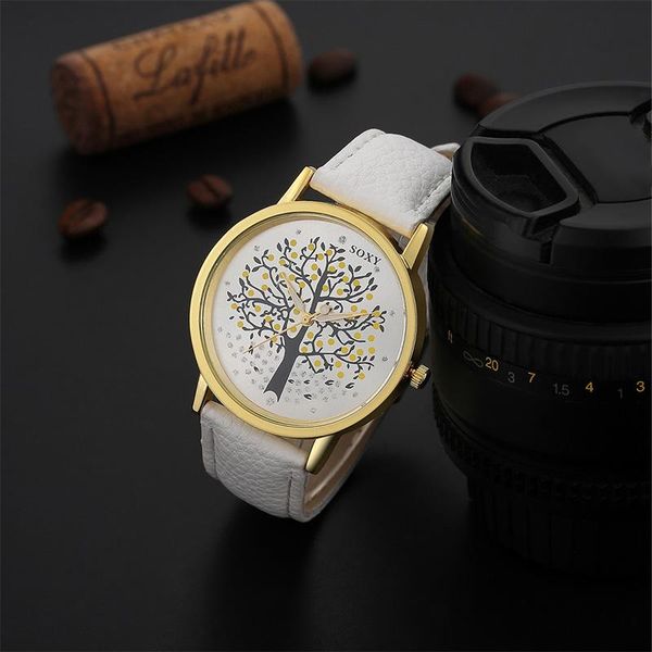 wristwatches brand soxy women watches fashion & casual luxury leather watch tree printed elegant wristwatch relojio, Slivery;brown
wristwatches brand soxy women watches fashion & casual luxury leather watch tree printed elegant wristwatch relojio, Slivery;brown
