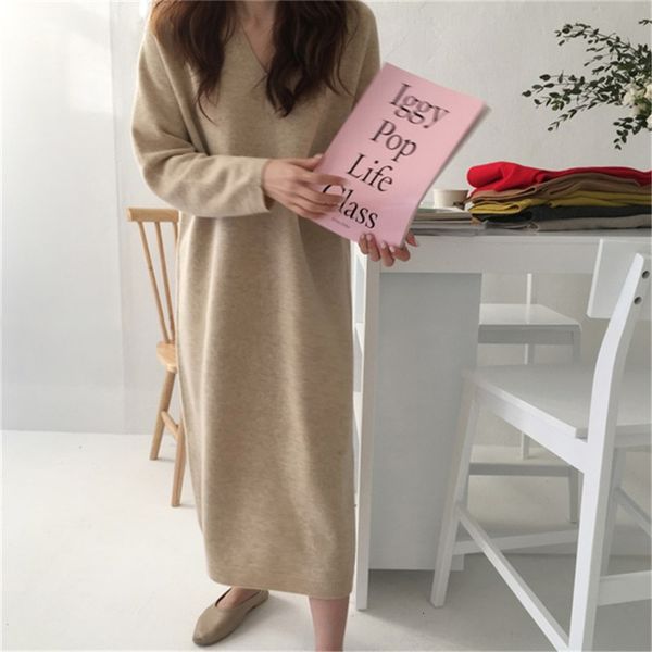women's fashions nightdress 2021 autumn and winter new jacket-based style nightgown gown low-cut v knitted dress mu9t, White;black
women's fashions nightdress 2021 autumn and winter new jacket-based style nightgown gown low-cut v knitted dress mu9t, White;black