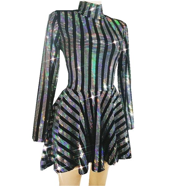 multi-color full sequins short dress long sleeve black prom celebrate birthday outfit women dancer show stage rhinestones dress, Black;red
multi-color full sequins short dress long sleeve black prom celebrate birthday outfit women dancer show stage rhinestones dress, Black;red